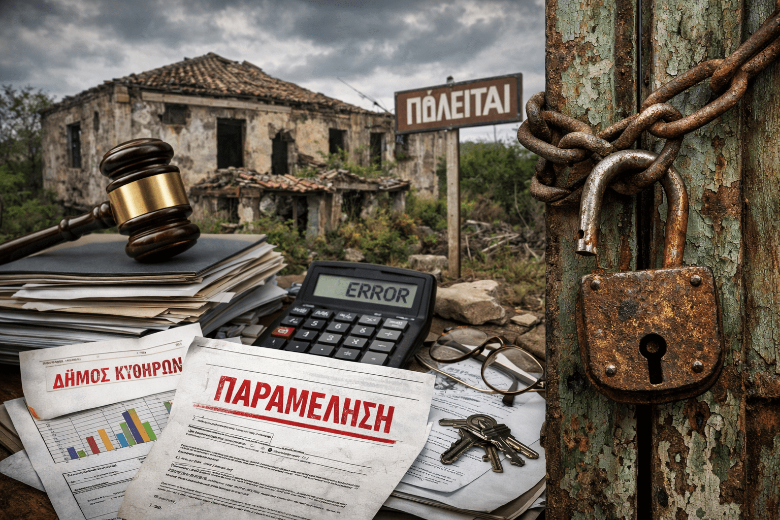 Διοίκηση στον «αυτόματο» και πλήρες διοικητικό μπάχαλο στη δημοτική περιουσία.